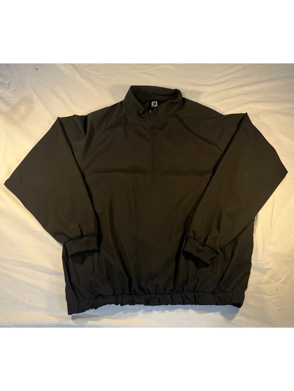 FootJoy FJ Black 1/4 Zip Pullover Jacket Golf Windbreaker Men’s XL